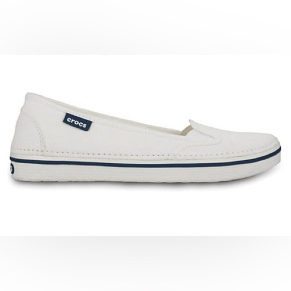 CROCS Sz 10 Hover Slip-on White Canvas Women’s Shoes